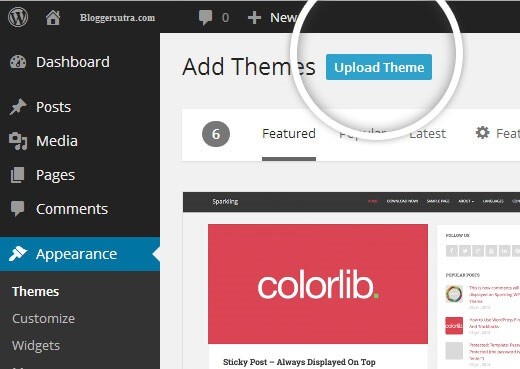 wordpress-themeinstallupload-bloggersutra