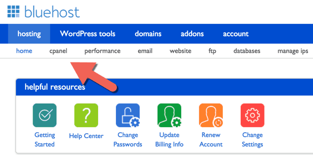 Bluehost-cPanel-wordpress