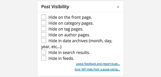 post visibility