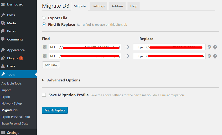 bloggersutra wp migrate DB wordpress plugin replace url