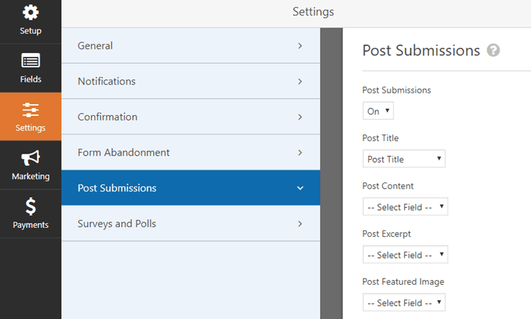 WPForms Post Submission Form