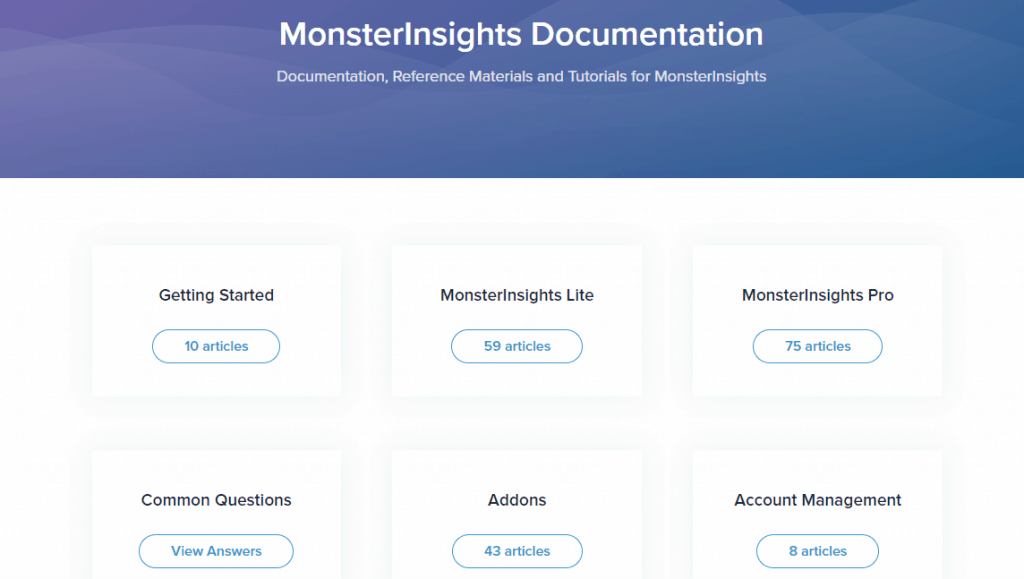 monsterinsights documentation