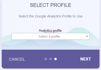 select google analytics profile