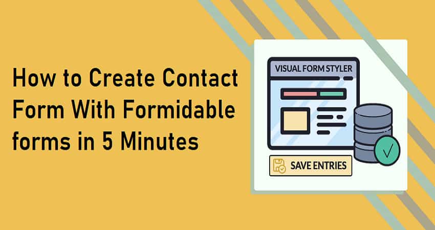 how to create contact form with formidable forms