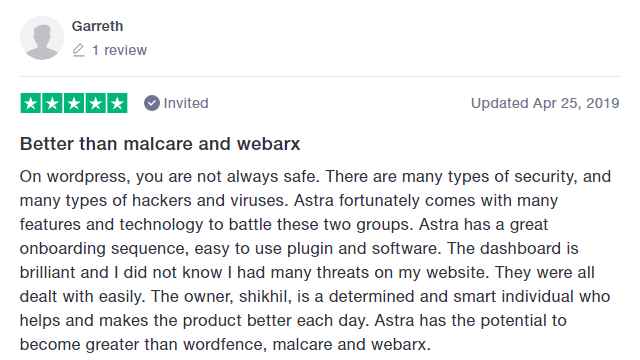 Astra review Garreth
