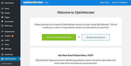 connect optinmonster