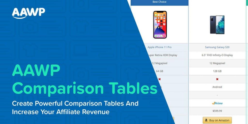 Create Amazon Comparison Tables on WordPress