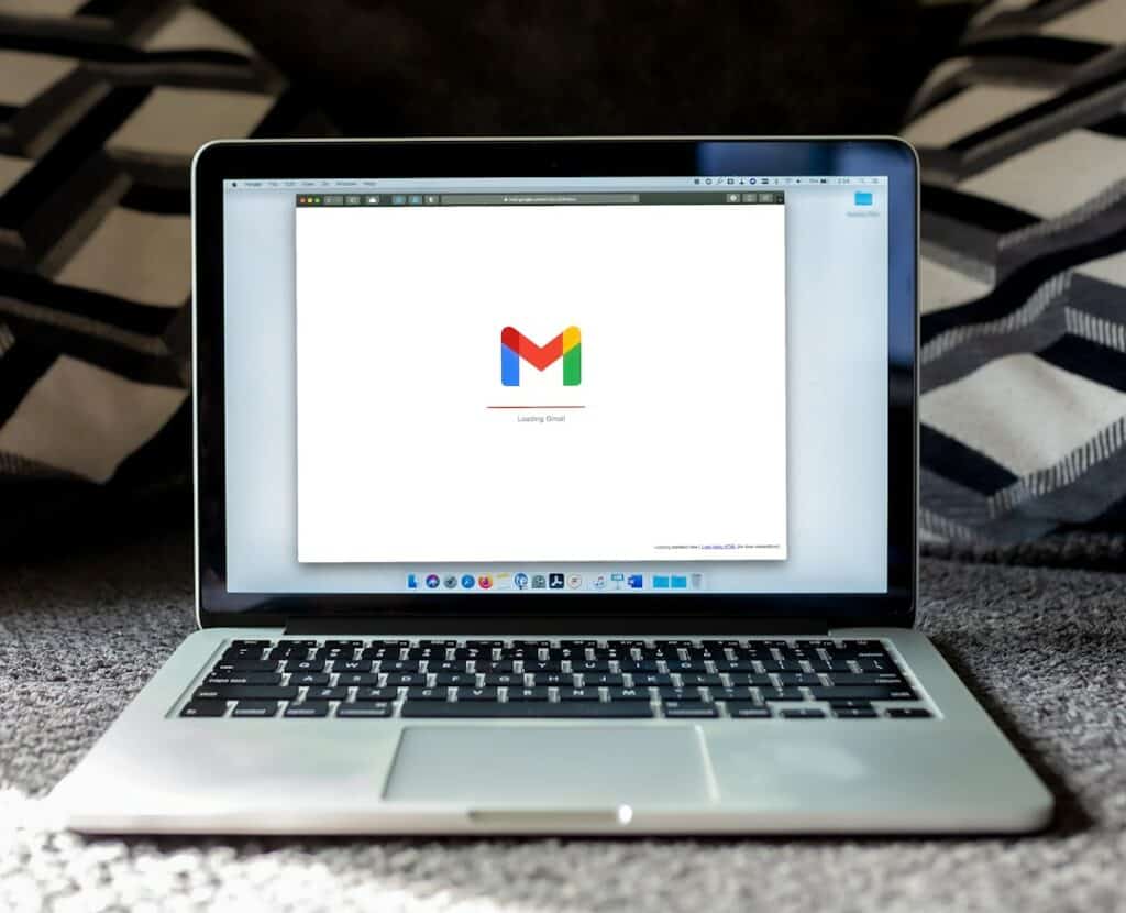 Computer screen showing Gmail to represent the difference between email marketing and email monetization