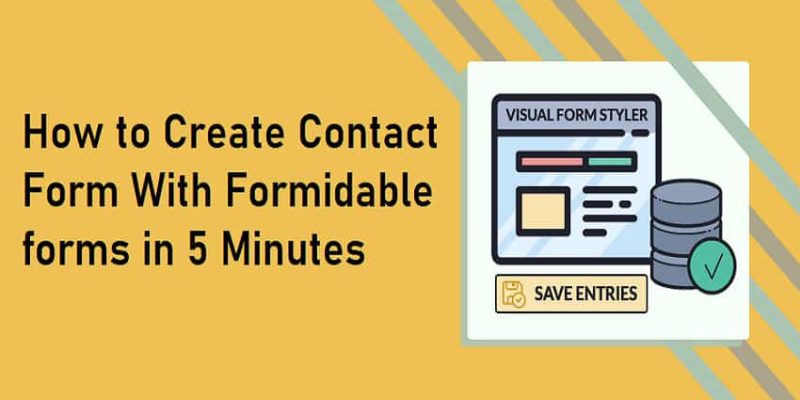 how to create contact form with formidable forms